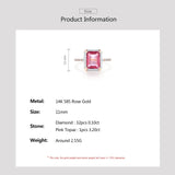Sparkling  Pink Topaz Ring In 14K  Rose Gold
