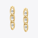 Cubic Zirconia Chain Drop Earrings